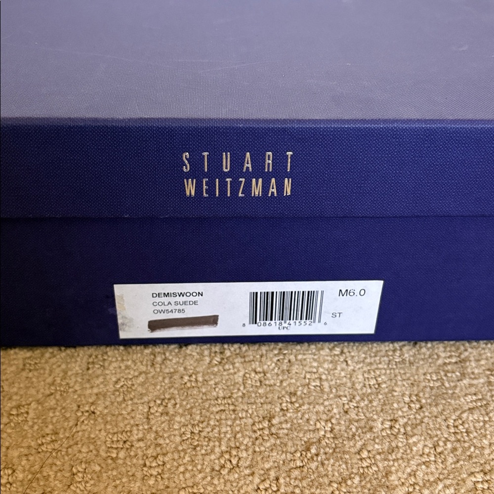 Stuart Weitzman Demiswoon 50/50 Knee High Wedge Boots Cola Brown Suede, Size 6 - Picture 5 of 5